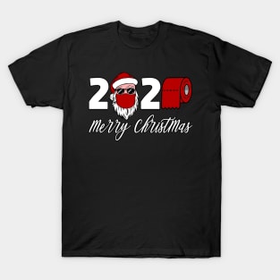 Merry Christmas 2020 masked santa claus Funny Matching Family T-Shirt